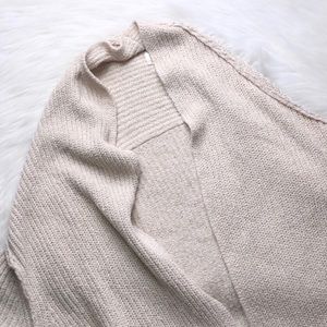 FREE PEOPLE KNIT CREAM CARDIGAN XS/S